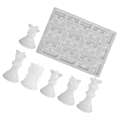 PHENOFICE 1 Satz 3d-schachformen Epoxidformen Für Schach Schachbrettform Diy-versorgung Schach-epoxy-gießformen Schach-diy-form Schachform-set Diy Formen Bastelformen Weiß Kieselgel von PHENOFICE