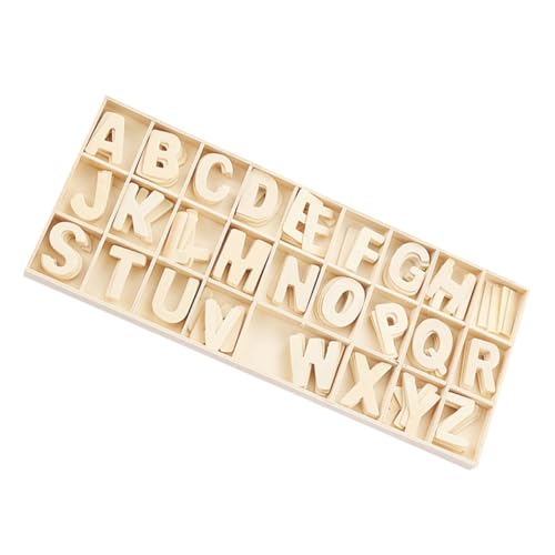 PHENOFICE 1 Satz Alphabet Dekorative Holzspäne Lernspielzeug DIY Spielset Mit Buchstaben Für Die Früherziehung Früherziehungsspielzeug Lernspielzeug Für Kinder Spielset Aus Beigem von PHENOFICE