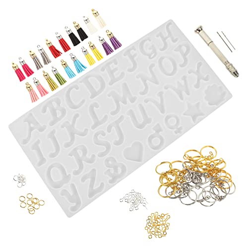 PHENOFICE 1 Satz Alphabet-Die-Set Schmuckset Schlüsselanhängerform Schmuck-Kits buchstaben anhänger buchstaben kettenanhänger Anhänger DIY Form schlüsselbund herstellung versorgung Legierung von PHENOFICE