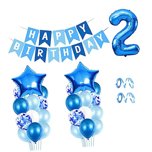 PHENOFICE 1 Satz Ballon Partyzubehör Für Den Babygeburtstag Alles Zum Geburtstag-banner Babyparty-dekoration Geburtstagsparty Liefert Szenenlayout-sprechblasen Emulsion von PHENOFICE