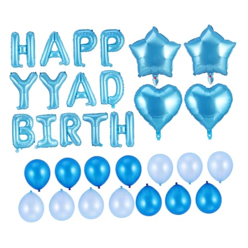 PHENOFICE 1 Satz Ballon living room decoration wohnzimmerdeko geburtstagdeko heart balloons Fotobanner Requisiten für Babyfotos Partyzubehör Geburtstagsparty liefert Aluminiumfolie Blue von PHENOFICE