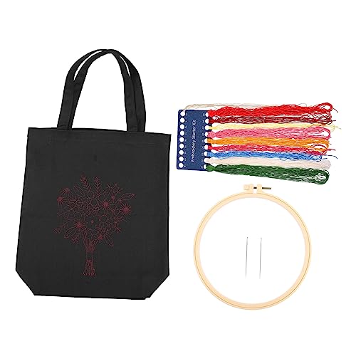 PHENOFICE 1 Satz Bestickte Tasche Aus Segeltuch Punch Needle Kit Erwachsene Anfänger Cross-canvas-kit Damen-einkaufstasche Cross-kits Stanznadel-kits Leere Tragetasche Umhängetasche Bausätze von PHENOFICE