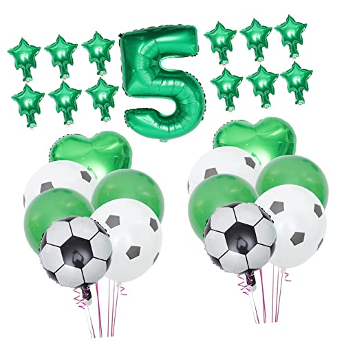 PHENOFICE 1 Satz Erster Geburtstagsballon Dekorationen zum Thema Fußball Zubehör für Fußball-Geburtstagsfeiern mitgebsel kindergeburtstag mitgebsel für kindergeburtstag Aluminiumfolie von PHENOFICE