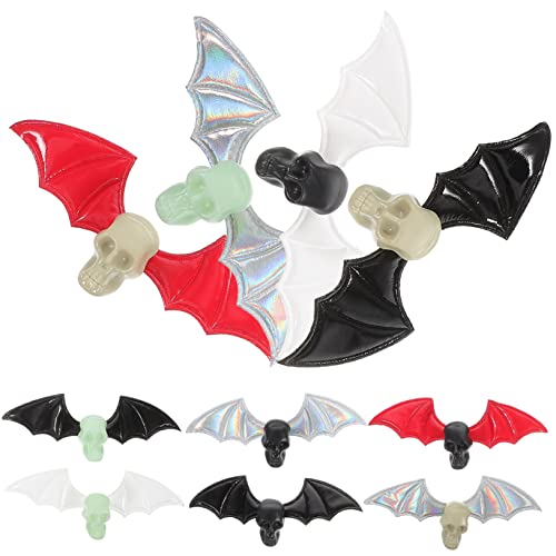 PHENOFICE 1 Satz Fledermausflügel Mini-teufelsflügel Zubehör Für Schuhbekleidung Halloween-fledermaus-dekorationen Halloween-handwerksflügel Haarzubehör Haarschmuck Halloween-patches Stoff von PHENOFICE