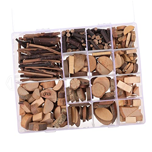 PHENOFICE 1 Satz Hackschnitzel-Set trockener Ast Kinderhandwerk Heimwerken arts and crafts for für kinder holzscheiben bastelmaterial aus holz selber machen DIY liefert Brown von PHENOFICE