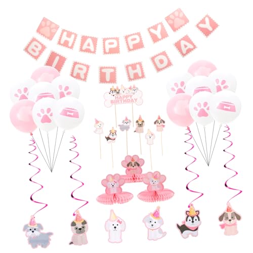 PHENOFICE 1 Satz Hundegeburtstagsdekoration Geburtstag eines Hundes Ballon zum Thema Hundegeburtstag hundeballon hunde geburtstagsgeschenk Hunde-Geburtstagsparty-Banner Partyzubehör Emulsion von PHENOFICE