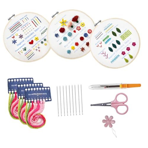 PHENOFICE 1 Satz Kreuzstich Kreuzstichmaterial Besticktes Handgemachtes Schmuckhandwerk Für Kinder Schmuckhandwerk Für Kreatives Stickset Sticktuch Polyester von PHENOFICE