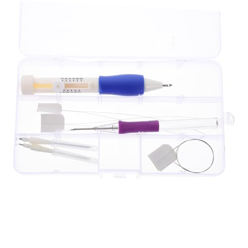 PHENOFICE 1 Satz Nadel Handstickset Stanznadel Punch-needle-kit Für Anfänger Einfädler Für Stickstifte Stickerei-stanzwerkzeug Gewebte Teppiche Punch Needle Für Anfänger Plastik von PHENOFICE