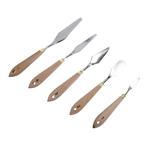 PHENOFICE 1 Satz Ölfarbenschaber farbschaber lackschaber malutensilien malmesser Farbmesser-Set Farbmischwerkzeug Make-up-Gadgets Spatel Spachtel für Ölgemälde Schaufel Pigmentschaber Holz von PHENOFICE