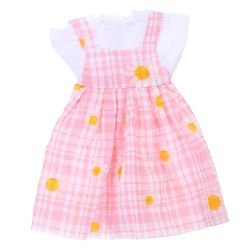 PHENOFICE 1 Satz Puppenkleidung Kind spielt vor austauschbarer Puppenrock Babykleid Puppen Kleidung doll Accessories wiederverwendbares Puppenkleid dekorativer Puppenrock Stoff Rosa von PHENOFICE