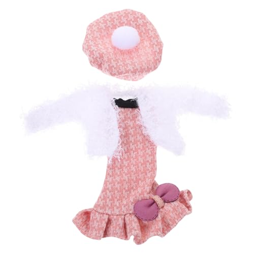 PHENOFICE 1 Satz Puppenkleidung Puppen Kleidung doll Accessories Puppenmode Prinzessinnenpuppen kompakter Puppenrock verschleißfestes Puppenkleid dekoratives Puppenkleid Stoff Rosa von PHENOFICE