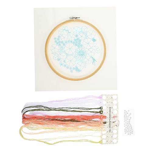 PHENOFICE 1 Satz Stickerei-Kit embroidery set Handarbeits-Set Blumen-Nähset Blumenstichpackung Kreuzstichpackungen für Erwachsene handgefertigtes Nähmaterial Stickerei-DIY-Kit Plastik von PHENOFICE