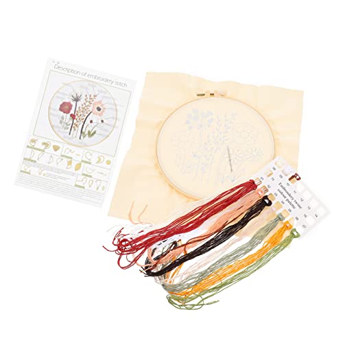 PHENOFICE 1 Satz Stickerei-starter-kit Ornament-sets Blumen-kit Stickpackungen Mit Blumenmustern Nähsets Kunst- Und Bastelset Stickpackungen Selber Machen Cross-starter-kit Cross-kit Abs von PHENOFICE