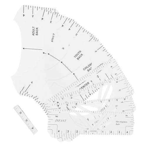 PHENOFICE 1 Satz T-shirt-kalibrierungswerkzeug-set, Tragbare Kragenlineale Mit Maßband Für Genaue Kragenausrichtung, Haushaltskleidung, Handwerk, Kragenlineal von PHENOFICE