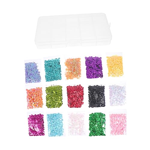 PHENOFICE 1 Schachtel Dekorative Fischs Chuppen Pailletten Weihnachtsnagelglitter Runde Kleine Pailletten Kleidung Pailletten-dekor Lose Pailletten Für Diy Miniaturen Kunsthandwerk Plastik von PHENOFICE