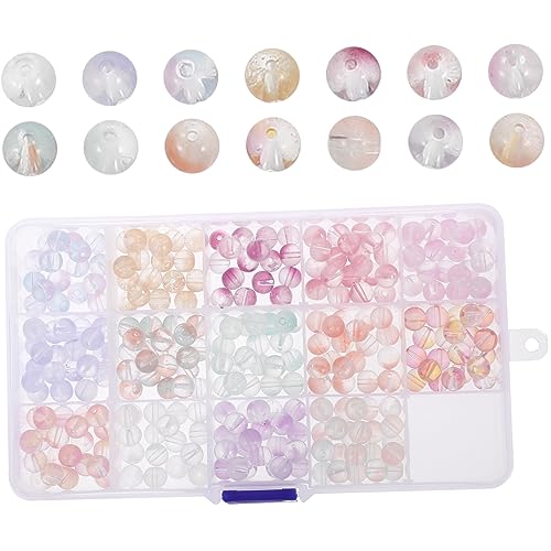 PHENOFICE 1 Schachtel Lose Glasperlen Farbperlen Perlen Zum Basteln Bunte Halskette Diy-perlen Perlenschmuck Handschmuck Klare Halskette Bulk-halsketten Armband Diy Charms Kreis-halskette von PHENOFICE