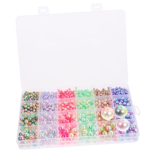 PHENOFICE 1 Schachtel Sinfonieperle mit Farbverlauf bunte Perlen Farbperlen slico beads for bracelets basteln schmuck Perlen zur Herstellung von Armbändern dekorative Perlenperlen Abs von PHENOFICE