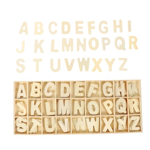 PHENOFICE 1 Set Buchstaben Holzspäne Frühes Lernspielzeug Für Kinder Puzzle Spielzeug Kinder Spielsets DIY Alphabet DIY Zubehör Kleinkinderspielzeug Heimdekoration Kinderspielzeug von PHENOFICE