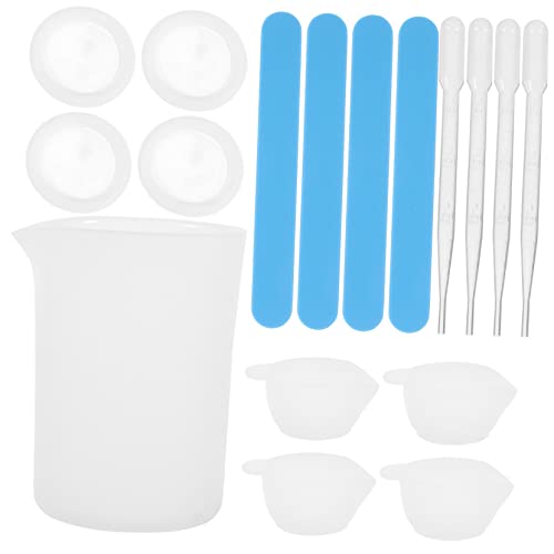 PHENOFICE 1 Set Silikon Messbecher Set DIY Epoxidharz Werkzeug Für Gelatine Mischbecher Werkzeug Set Mixologie Set Bastel Mischwerkzeuge Farbmischbecher Epoxidharz Bastelherstellungs von PHENOFICE