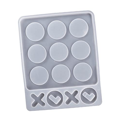 PHENOFICE 1 Stk Tic Tic Schachform Epoxidplatte selber machen Spiel Epoxid-Gießformen selber machen family games trockenblüten silikongießform Silikonform DIY manuelle Form Kieselgel Weiß von PHENOFICE