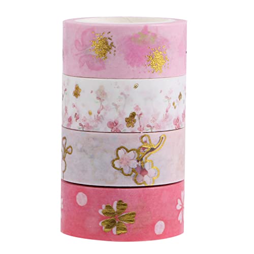 PHENOFICE 1 Washi-Tape Farbband Bastelband Washi Tape abkleben the washi tape wohnungseinrichtung Tagebuch-Dekorband dekoratives klebeband selber machen Japanisches Papier Rosa von PHENOFICE