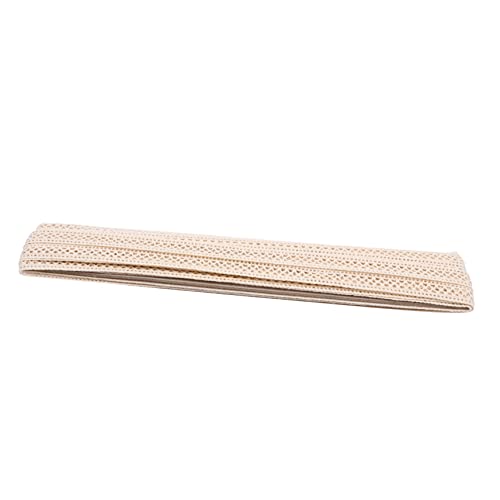 PHENOFICE 10 Elastische Spitze Elastisches Spitzenband Blumenband Spitze Für Stoff Breiter Spitzenbesatz Spitze Zum Nähen Geschenkband Ösenspitze Hochzeitskleider Nähband Beige Baumwollfaden von PHENOFICE