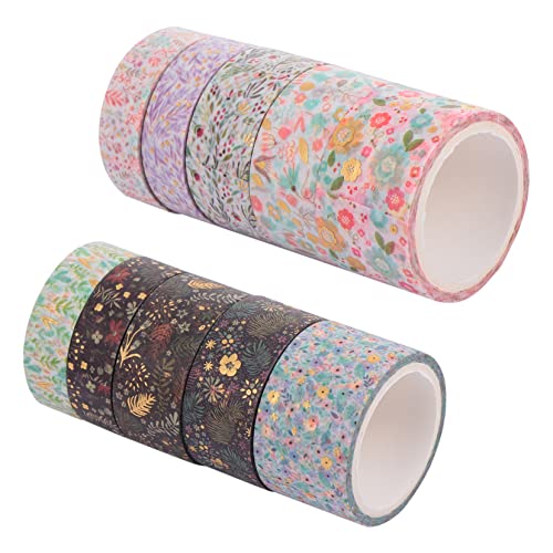 PHENOFICE 10 Rollen Heißpräge-Washi-Tape Aufkleber aus Washi-Papier kinder Klebeband Blumen-Wanddekoration scrapbbok the washi tape DIY Washi Tapes Notizbuchband Heißprägen und Papier von PHENOFICE