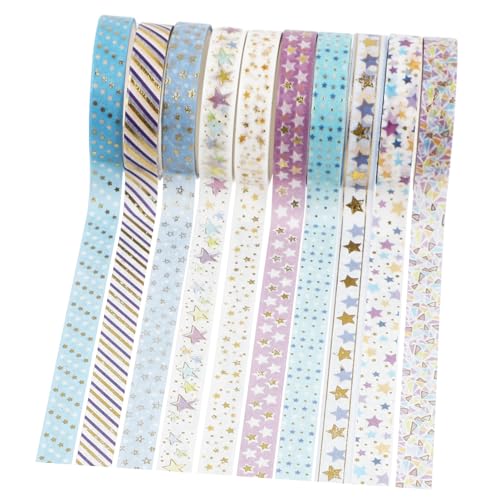 PHENOFICE 10 Rollen Heißpräge-Washi-Tape Heißprägepapier Klebeband selber machen Notebook-Aufkleber Blumen-Washi-Tape scrapbook scheckheft dekorative Materialien selbstklebendes Washi-Tape von PHENOFICE