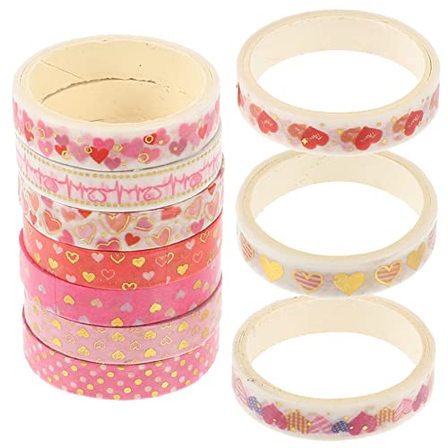 PHENOFICE 10 Rollen Heißpräge-Washi-Tape Highlighter-Tape Bastelband Herz-Washi-Papierband the washi tape bulletjournaling Sammelalbum aufkleber Planerband DIY Klebeband Japanisches Papier von PHENOFICE