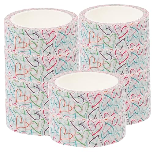 PHENOFICE 10 Rollen Liebe Taschenband Kawaii Washi-klebeband Album-diy-aufkleber Scrapbook-diy-klebebänder Bastelband Diy Washi Tapes Diy-bänder Diy-handbuch-bänder Dekorative Bänder Papier von PHENOFICE