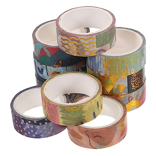 PHENOFICE 10 Rollen Taschendekorband Süßes Washi-Tape ästhetisches Washi-Tape dekoratives klebeband für einklebebuch Bastelband Washi Tape zum Aufzeichnen Geschenkbänder Japanisches Papier von PHENOFICE