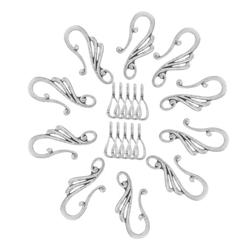 PHENOFICE 10 Sets DIY Knebelverschlüsse Verschluss Haken Knebelverbinder Endverschlüsse Ohrring Charm von PHENOFICE