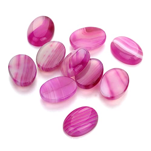 PHENOFICE 10 Stk Achat-edelstein-patch Edelsteine ​​zum Basteln Zeitsteinzubehör Zum Selbermachen Cabochons Zur Schmuckherstellung Farbige Perlen Achatstein Perlen Für Schmuck Rosy von PHENOFICE