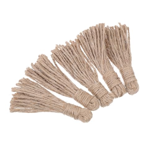 PHENOFICE 10 Stk Hanfseil Quasten Zwirn Quasten Rustikales Juteseil Jute Sackleinen Quaste Diy Schlüsselanhänger Quasten -quaste Quasten-ornament Seil-quasten-anhänger Brown von PHENOFICE