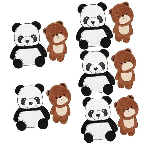 PHENOFICE 10 Stk Panda-bären-patch Dekoration Mit Kleiderapplikationen Taschenaufnäher Flecken Große Jackenaufnäher Bären-aufnäher Zum Aufnähen Bären-stickerei-patches Patch-jacke Flusen von PHENOFICE