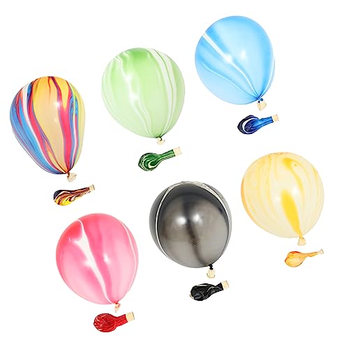 PHENOFICE 100 Stk 10-zoll-achatballon Ballons Aus Achat-marmor Hochzeitsballons Macaron-luftballons Festlicher Ballon Bunte Luftballons Für Party Babyballons Dekorative Luftballons Emulsion von PHENOFICE