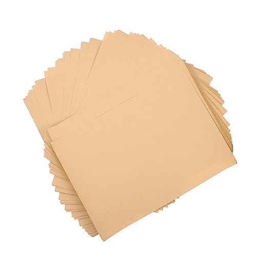 PHENOFICE 100 Stk A4 Kraftkarton zeichenpapier plotterpapier K drawing paper Brotverpackungspapier Künstlerkarton Pergamentpapier Kraftpapier 4K-Kraft-Malpapier quadratischer DIY karton von PHENOFICE