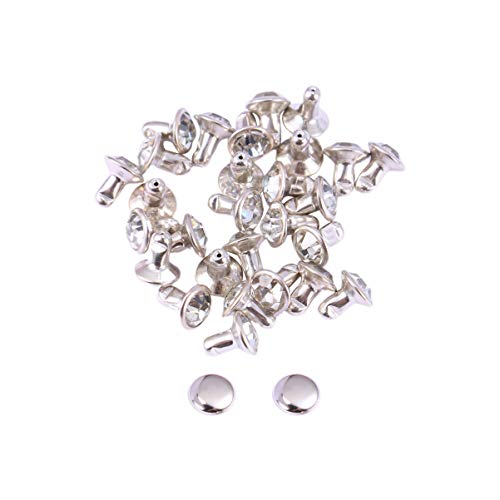 PHENOFICE 100 Stk Kleidung machen Dekorationen Nieten aus Strass bunter Diamantschmuck Juwelen annähen rhinestones Schmuckzubehör Bekleidungszubehör aus Metall Schmuckkunstdesign Strass Weiß von PHENOFICE