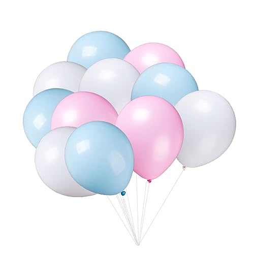 PHENOFICE 100 Stück Latexballons 10 Zoll Himmelblau Rosa Und Weiß Bunte Ballons Für Hochzeitszeremonien Pool Partys Und Geburtstagsfeiern Ideal Für Dekoration Und Feiern von PHENOFICE