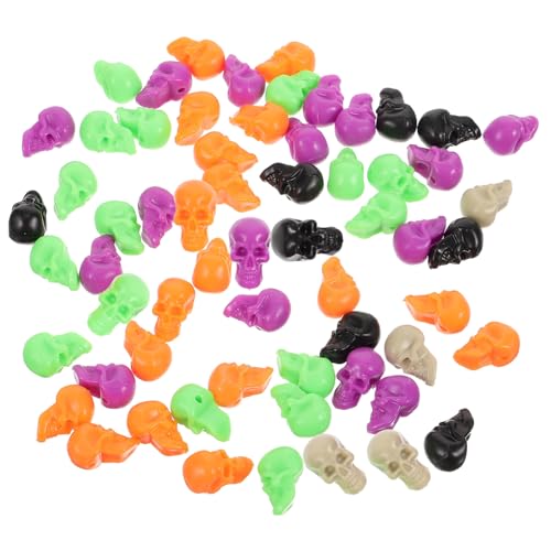 PHENOFICE 100St Halloween-Totenkopfdekoration Mini-Skelettkopf Schädelskulptur winzige Schädel 50 halloween spielzeug halloween toys Mini-Kunststoffschädel Party-Schädel-Requisiten Plastik von PHENOFICE