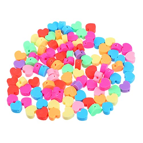 PHENOFICE 100St Liebe Perlen lose Perlen aus Brief Anhänger Distanzperlen aus kinder bastelset basteln für kinder Armbänder lose Perlen Halskette lose Perle Polymer-Ton Colorful von PHENOFICE