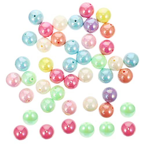 PHENOFICE 100St ab farbige Acrylperlen nähzeug fußringe Large beads fußkettche DIY-Ohrringperlen multifunktionale Perlen Abstandsperle Material zur Herstellung von Armbändern Colorful von PHENOFICE