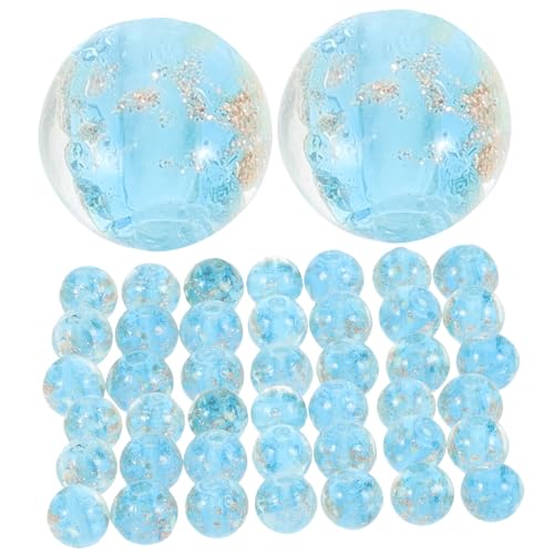 PHENOFICE 100St bastelzeug glasmalerei schmuckherstellung jakobsweg halsreif beads Armbandperlen zum Selbermachen Glasperlen Schmuck lose Perlen Perlenkette Abstandsperlen Sky-blue von PHENOFICE