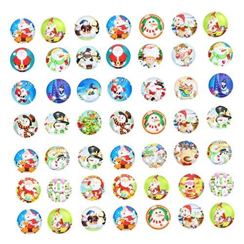 PHENOFICE 100St der Weihnachtszeit Halbe Runde coole Aufkleber Weihnachts-Cabochons Flatback Weihnachts-Edelsteinperlen werzeug bastelzeug weihnachtliche Glasflecken Edelstein-Patch von PHENOFICE