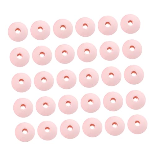 PHENOFICE 100st 14mm Farbige Holzperlen Massenperlen Schmuck Lose Perlen Runde Perlen Farbige Perlen Kreisperlen Diy Spacer Charms Diy Schmuckherstellungsmaterial Loser Perlenvorrat Rosa von PHENOFICE