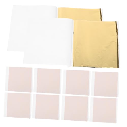 PHENOFICE 100st Imitierte Goldfolie Metallisches Geschenkpapier Goldflocke Metallisches Seidenpapier Farbige Folie Goldfolie Für Nägel Metallisches Origami-papier Eloxiertes Aluminium von PHENOFICE