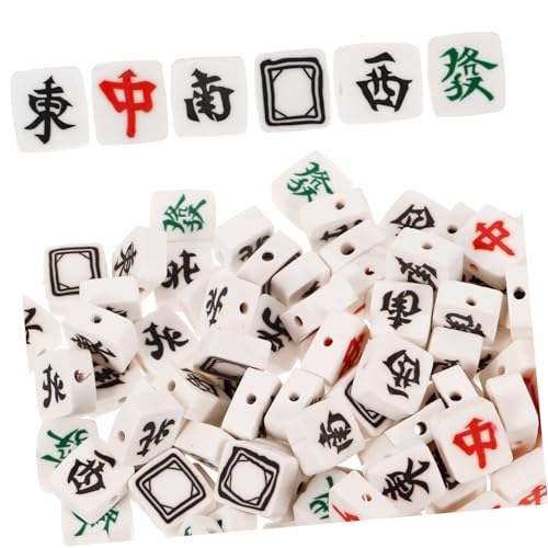 PHENOFICE 100st Mahjong-perlen Mahjongg Herstellung Von Armbändern Aus Tonperlen Mahjong Freundschaftsarmband Perlen Perlen-kit Majong-ohrringe Schmuck Tonperlen Modern Polymer-ton von PHENOFICE