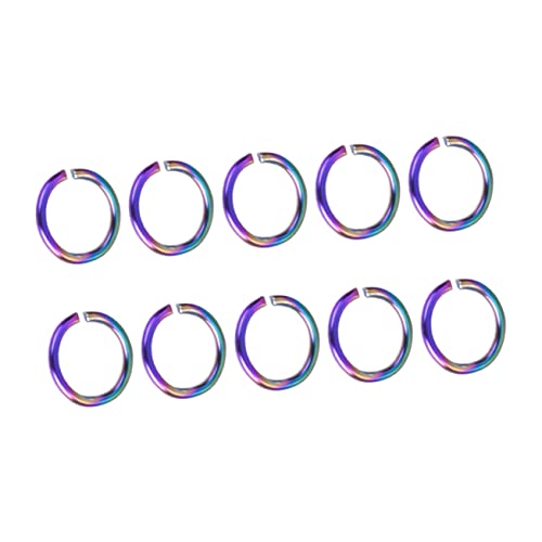 PHENOFICE 100st Offener Ring o Reparaturring Für Halsketten Biegering Zur Schmuckherstellung Verbindungsring Sprungringe Piercingschmuck Sicherungsring O Ringe Colorful Rostfreier Stahl von PHENOFICE