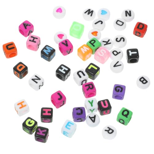 PHENOFICE 1080 Stk kunststoffperlen alphabet beads Schmuckelemente dekoration Buchstabenperlen basteln DIY-Alphabet-Perle Buchstabenperlen für den Haushalt exquisite Alphabetperlen Plastik von PHENOFICE