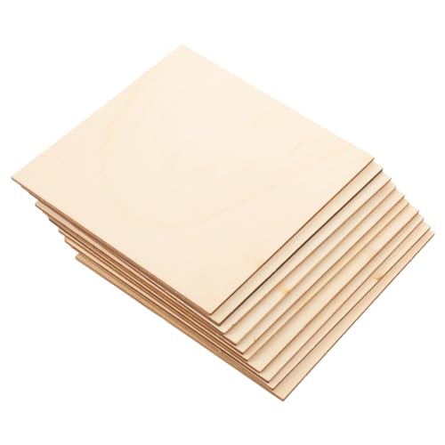 PHENOFICE 10Pcs Stücke Graffiti Dekorative Holzspäne Holzbretter Holzplatten Leere Holzbretter Rechteck Holzscheiben Holz Für Handwerk von PHENOFICE